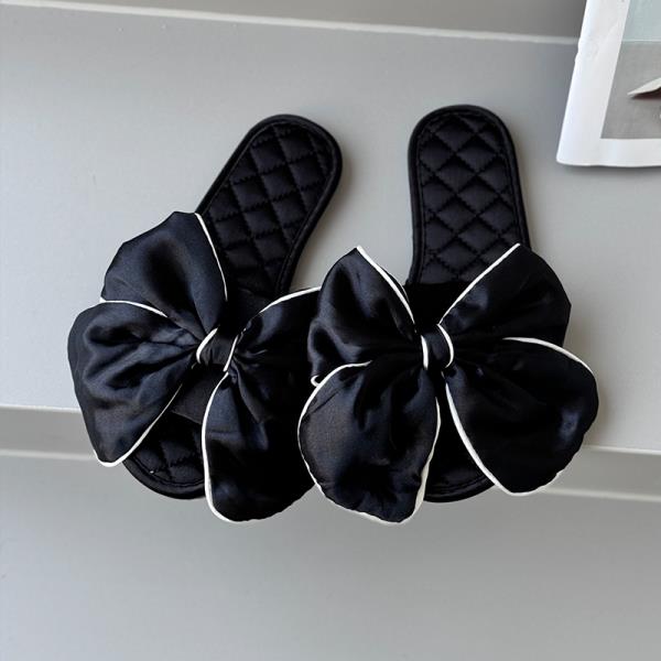 Fashion Slippers Casual Butterfly-Knot Flat Shoes Female Slides Luxury Soft Massage Butterfly-knot Fashion Shoes Butterfly-Knot Home Sli