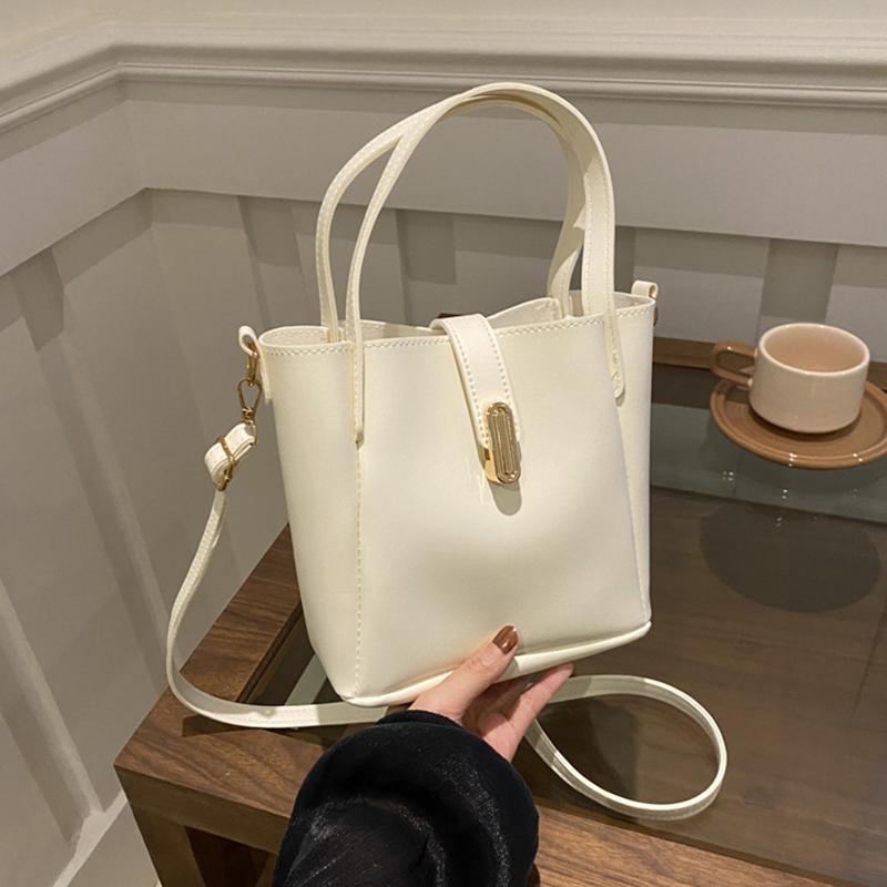 Large Capacity Handbag PU Crossbody Bag Fashiable Versatile Texture Pure Color Mother Bag Handheld Shoulder Bag