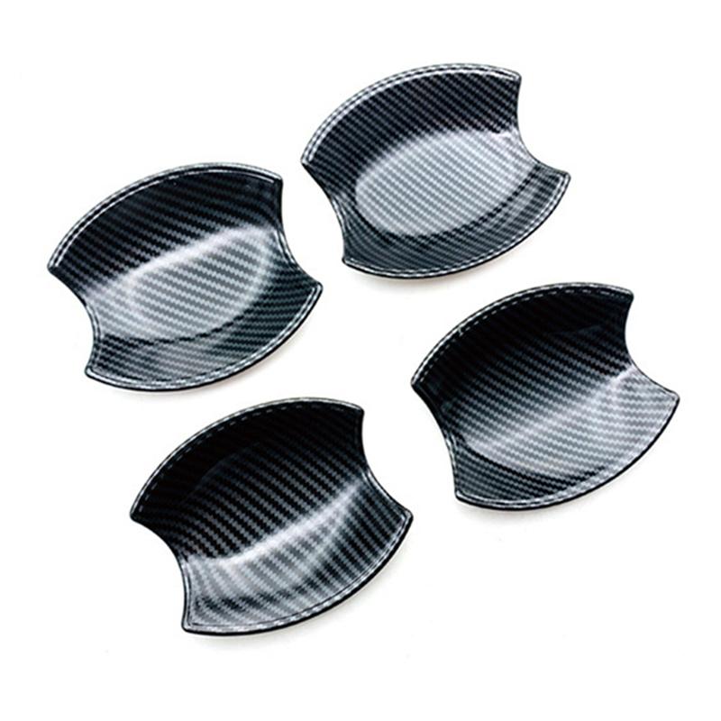 Car Carbon Fiber Door Handle Bowl Cover Cup Cavity Trim ert Catch Molding Garnish Replacement Parts For Nissan Aura