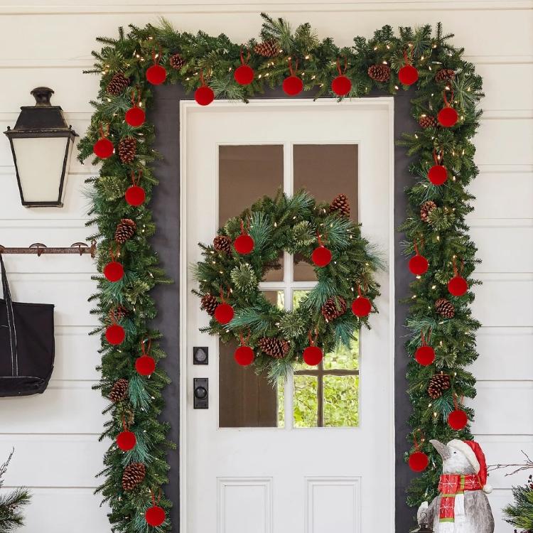 Pompoms/Hair Clip/Stocking Shape Ornament for Festival Decorations Seasonal Home Decoration Christmas Party Supplies