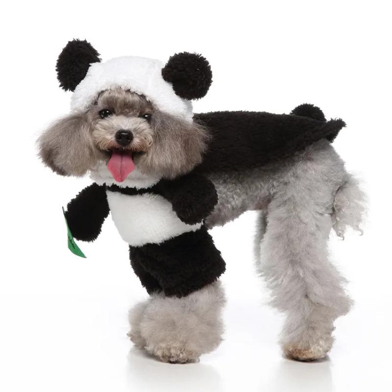 Panda Style Small Dog Clothes Luxury Designer Dog Coat Autumn Winter Warm Dogs Clothing Cute Cold Puppy Coats Pet Supplies