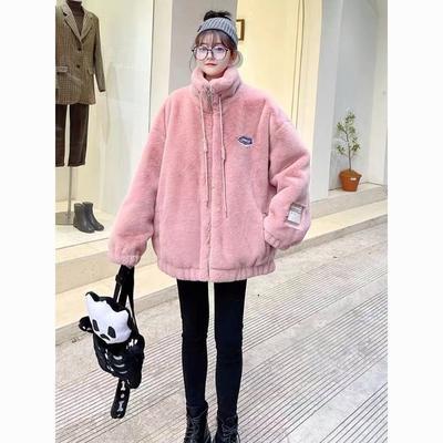 Autumn and Winter New Imitation Rabbit Fur Jacket Young Casual Fashion Thickened Warm Plush Coat