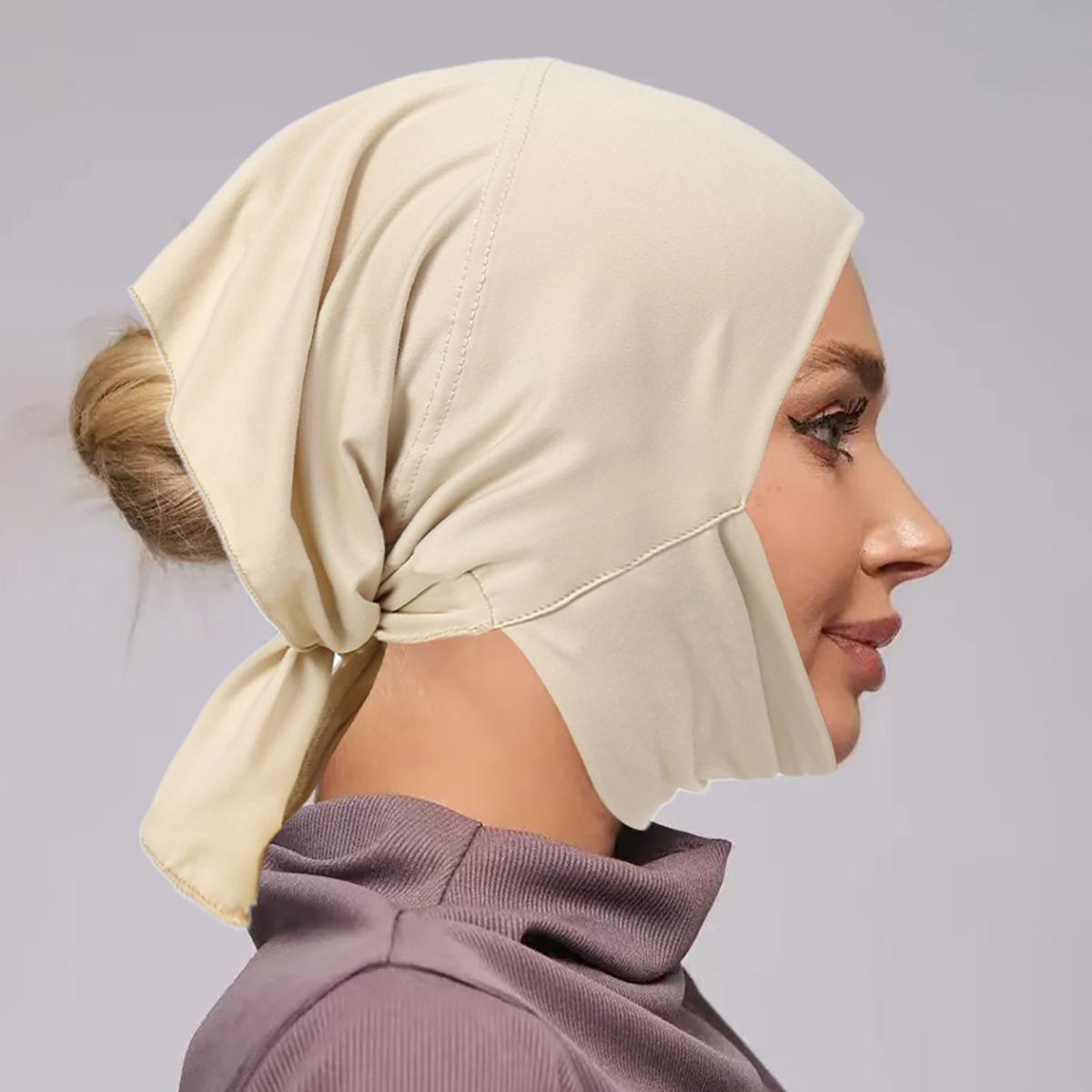 JYL TS DIY Тюрбан с завязками и косичкой, головной убор из молочного шелка beige bleu де франс