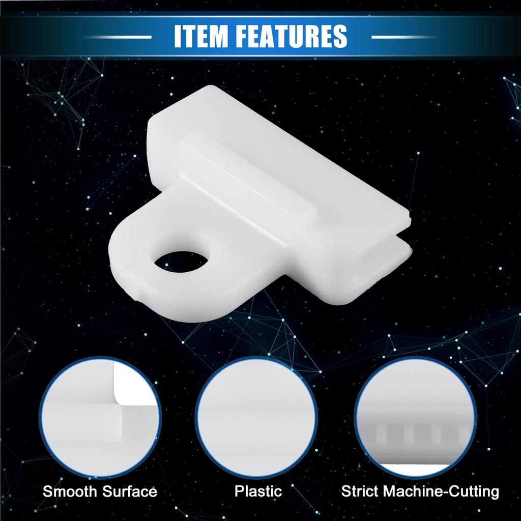 VekAuto Set of 4 Window Door Glass Channel Retainer Clips 1.54"x1.30"x0.47" Glass Regulator Holder Sash Clips Durable Plastic White