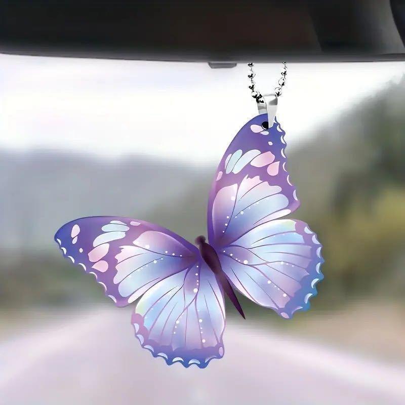 Butterfly Purple Delightful Acrylic Pendant For Home Decoration And Unique Car Accessories Friends For