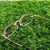 Rimless Luxury Gold Frame Hinge Exquisite Temples Diamond Cut Multilayer Coating Women Reading Glasses +0.75 To +4