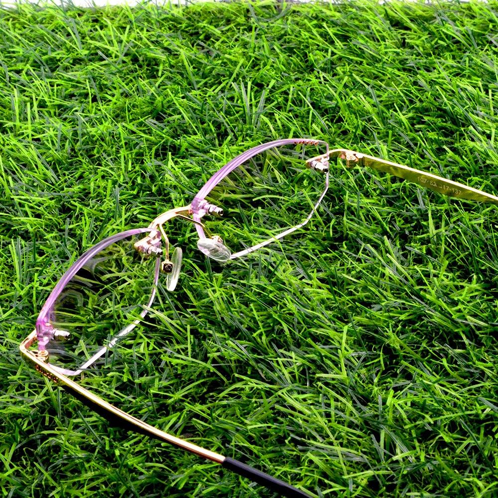 Rimless Luxury Gold Frame Hinge Exquisite Temples Diamond Cut Multilayer Coating Women Reading Glasses +0.75 To +4