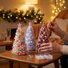Sparkling Christmas Tree Craft Kit Colorful Tabletop Beaded Christmas Tree Beginner-Friendly