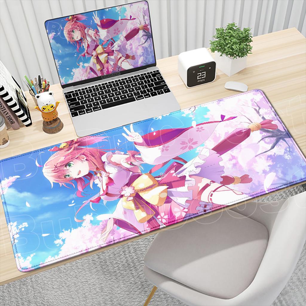 New Large XXL Kawaii Hololive Sakura Miko Anime Gaming Mouse Pad Anti-slip Keyboard Pad laptop carpet Mousepad PC accessories