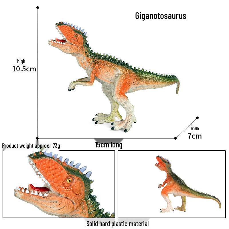 Children's Jurassic Dinosaur Toys: Gigantosaurus & Tyrannosaurus Rex Models