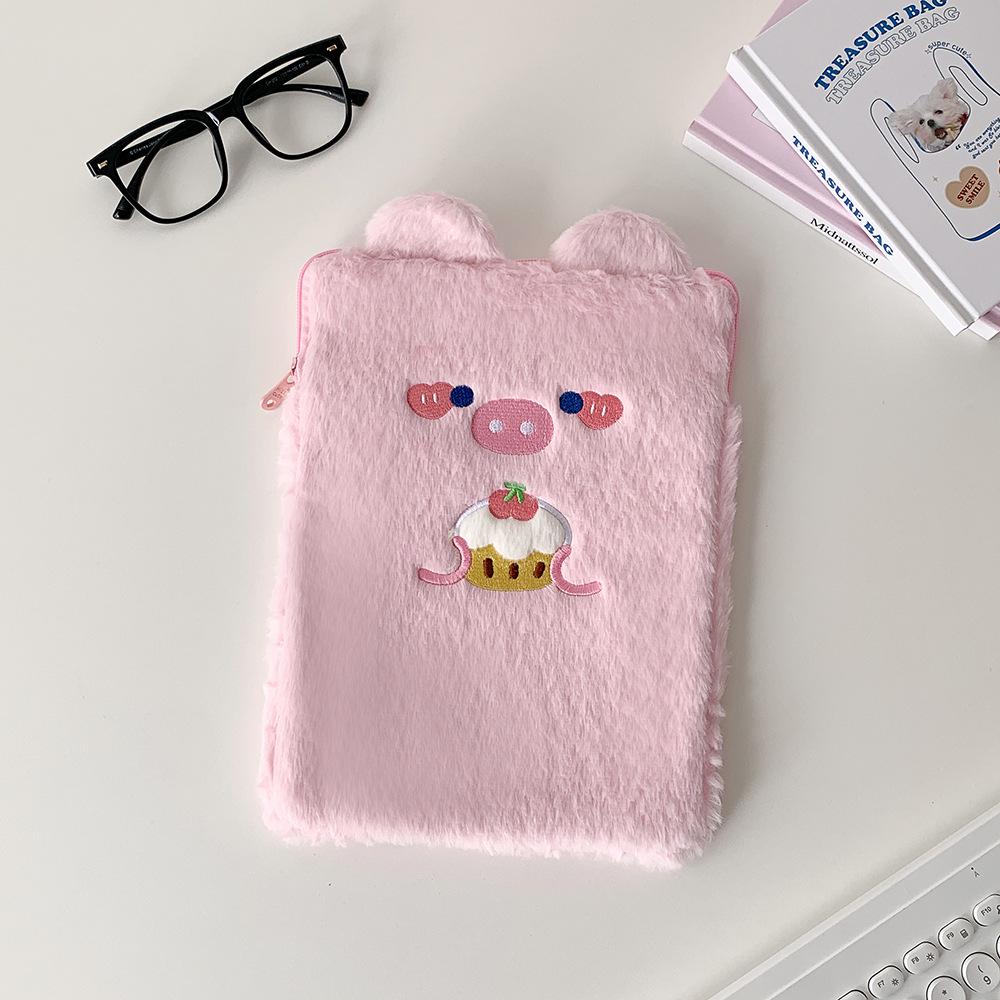 

Cartoon Plush Tablet Sleeve for 10.5-11 inch iPad Compatible 9.7-11 inch iPad