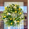 Artificial Lemon Peony Wreath Wall Hanging Decor Door Home Festival Party Decoration