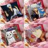 Anime GGINTAMA Cushion Cover Antidustmite Pillowcase Invisible Zipper Silky Short Plush Sofa Cushion Cover