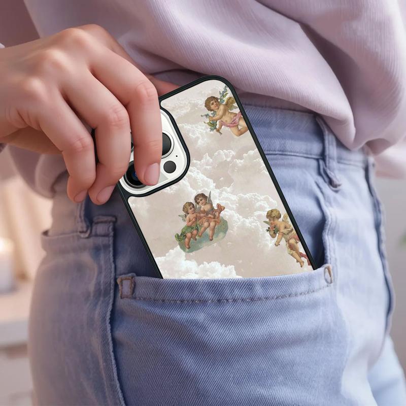 Renaissance Angels Phone Case For iPhone 17 Air 15 16e 14 13 Pro Max Coque 12 11 Pro Max PLUS cover