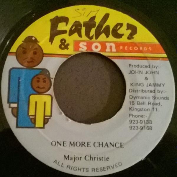 7inch Record MAJOR CHRISTIE - One More Chance NONE Father & Son Re Jamaica Reggae, Ska & Dub Used