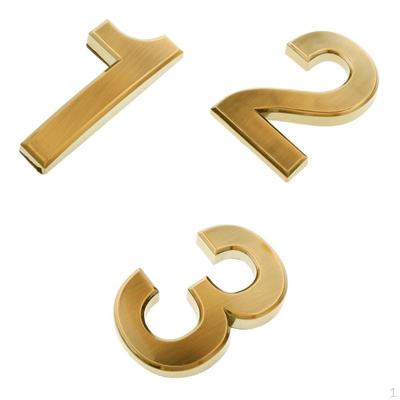 Pack Of 3 Elegant Sticky Door Numbers Rustproof and