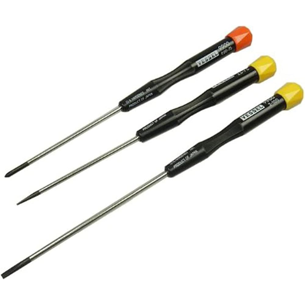 VESSEL (VESSEL) Micro Screwdriver Set, Set of 3 for Precision Screws +00/-2.5/-3 9903