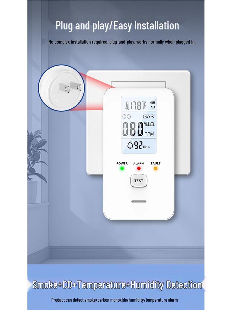 European/US Standard High Sensitivity Carbon Monoxide & Multi-Purpose Detector Alarm