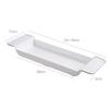 Extendable Bathtub Tray Caddy,Plastic Bathtub Storage Shelf for Shampoo,Books Drinks,Kitchen Dish Drying Rack,Kitchen Bathroom Accessory,White/Black