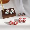 S925 Silver Christmas Stud Earrings - Cute Cartoon Santa, Reindeer, Snowman, Bell Ear Clips
