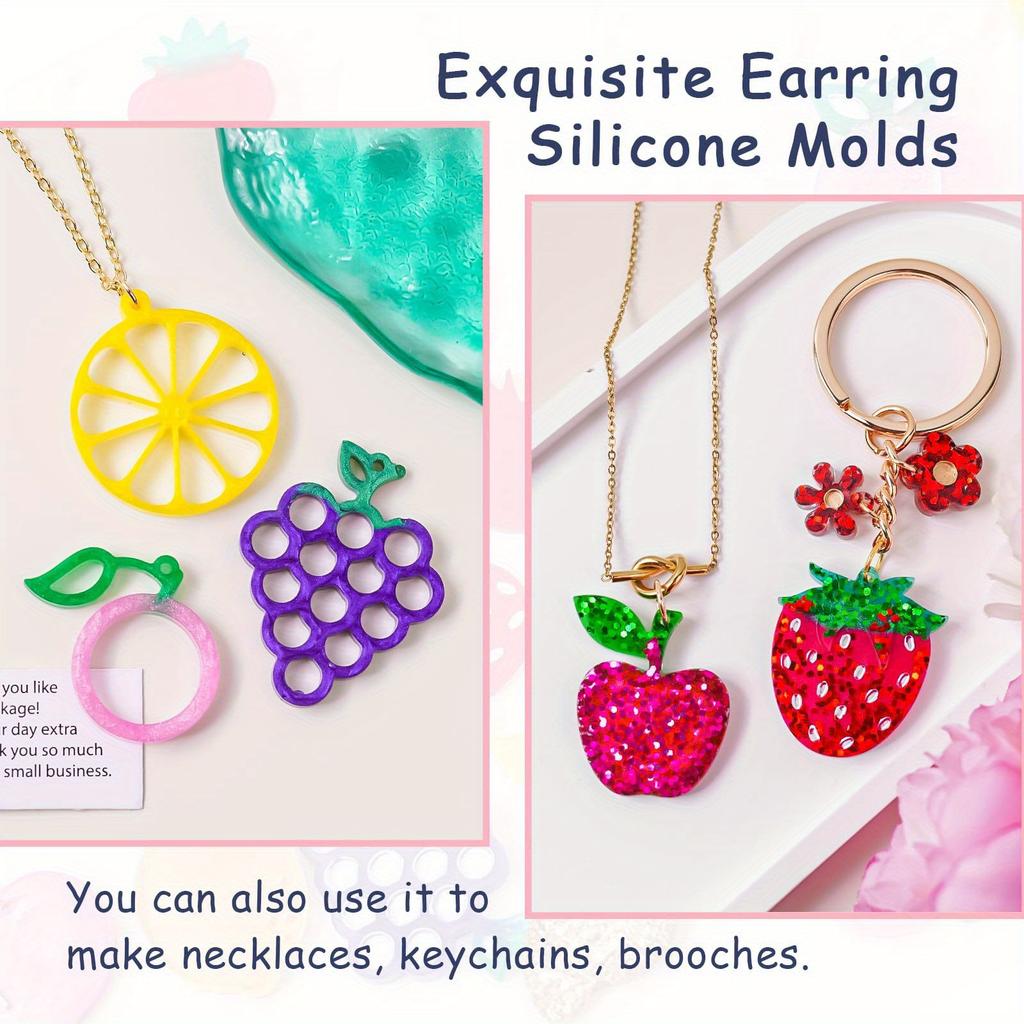 Fruit Jewelry Resin Molds, Versatile Silicone Molds for Earrings & Pendants