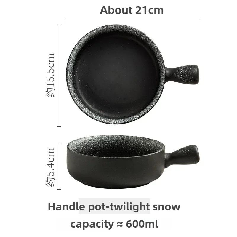 Baking Oven Cheese Baked Rice Salad Bowl Creative Anti Scalding Single Handle  Noodles In Soup Owl Instant Noodle  Fruit Bowl