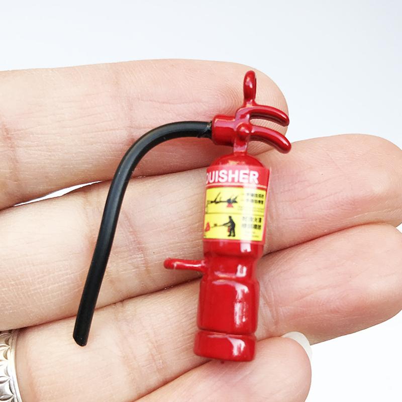 1Pc Mini Fire Extinguisher Dollhouse Miniature Toy Furniture Accessories