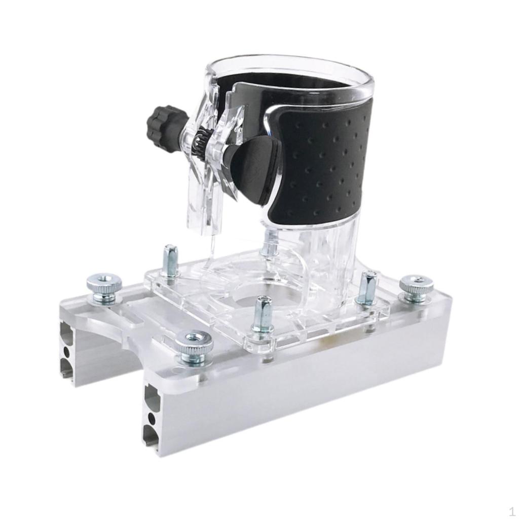 Woodworking Router Base 2 In 1 Fastener Slotting Bracket Practical Aluminum Alloy Slotted