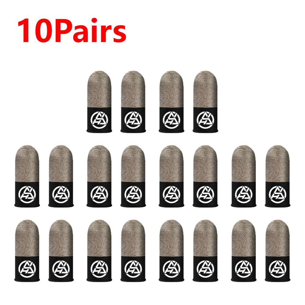 1-10 Pair Luminous Fingertips Sweat-Proof Game Finger Sleeve Finger Cots Cover Sensitive Mobile Touch Glove for PUBG Phone Games