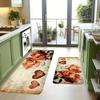 1 Stück Anti-Ermüdungs-Küchenteppiche Vintage Rosen Druck Wasserdicht Rutschfest Dick Gepolsterte Küchenmatte Schwerlast Komfort Stehmatte für Küche