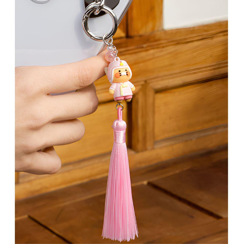 Chunsik Hanbok Pink Figure Tassel Strap Keychain Korean Traditional Charm