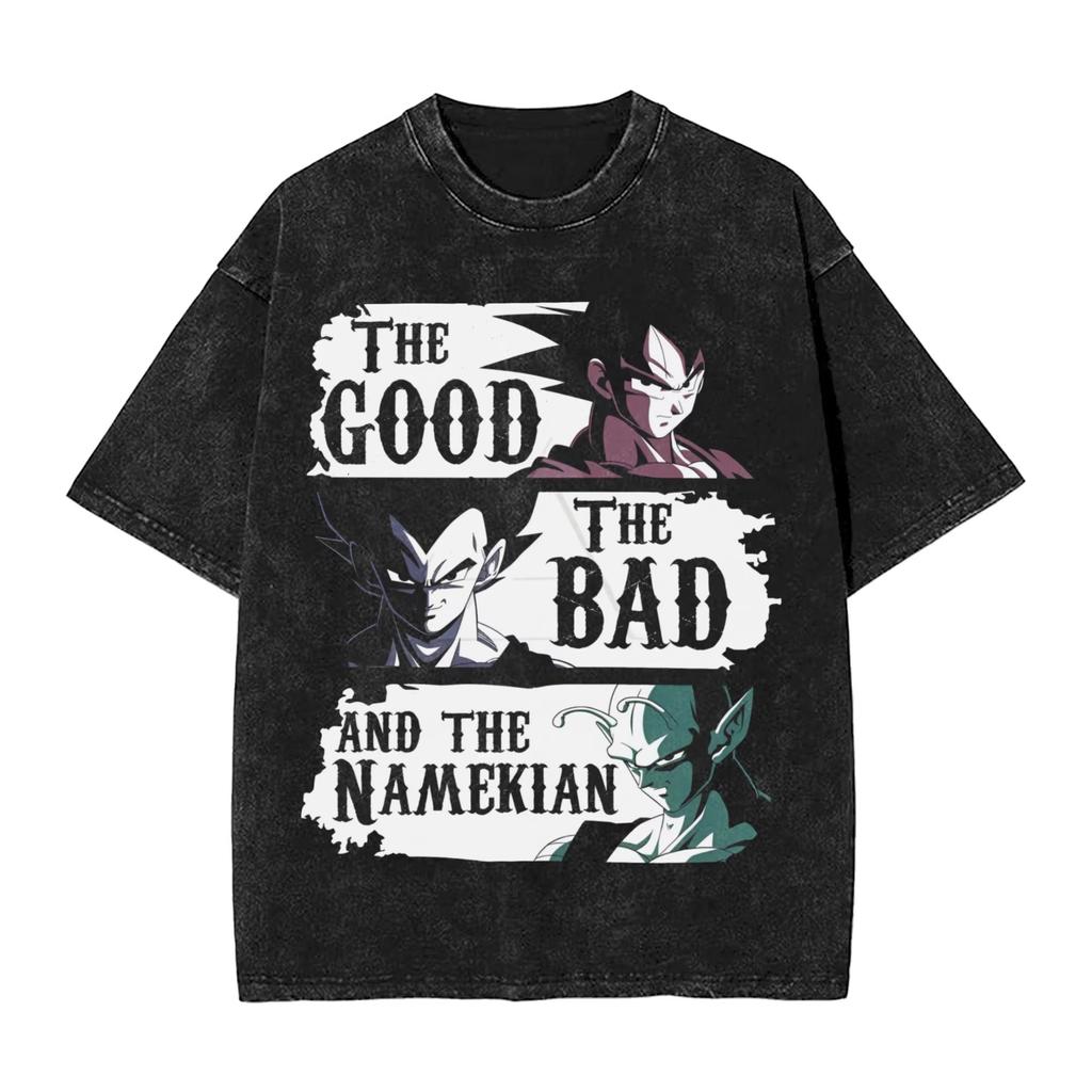Dragon Ball Anime Printed Tshirt Mens and Womens Washed Tshirt High Quality Vintage Cotton Tshirt Harajuku YK Tops