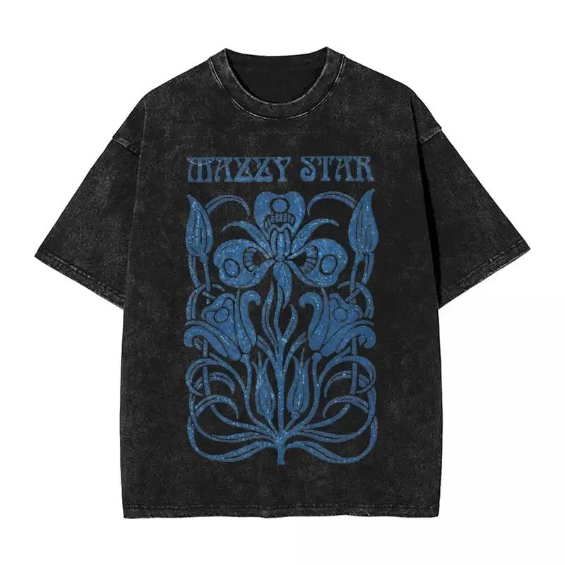 Vintage Mazzy Star Awesome Washed T Shirts Streetwear Hip Hop Retro T-Shirt Music Tees Men Women Short Sleeve Harajuku Printed S