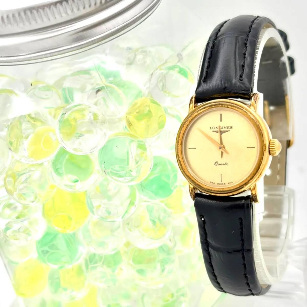 Used [New Battery] LONGINES Women s Watch Gold 19366522 New Belt