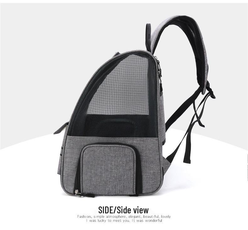 Portable Pet Trolley: Foldable, Breathable Cat & Dog Carrier, Double Shoulder Bag, Large Travel Bed