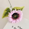 Artificial Flowers Realistic Sunflower Bouquet for Home Decoration UV-Resistant Fade-Free Adjustable Stem Living Room Bedroom Wedding Photo Props