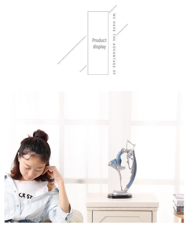 Elegant European Dancing Girl Figurine - Fashionable Home Decoration & Birthday Gift