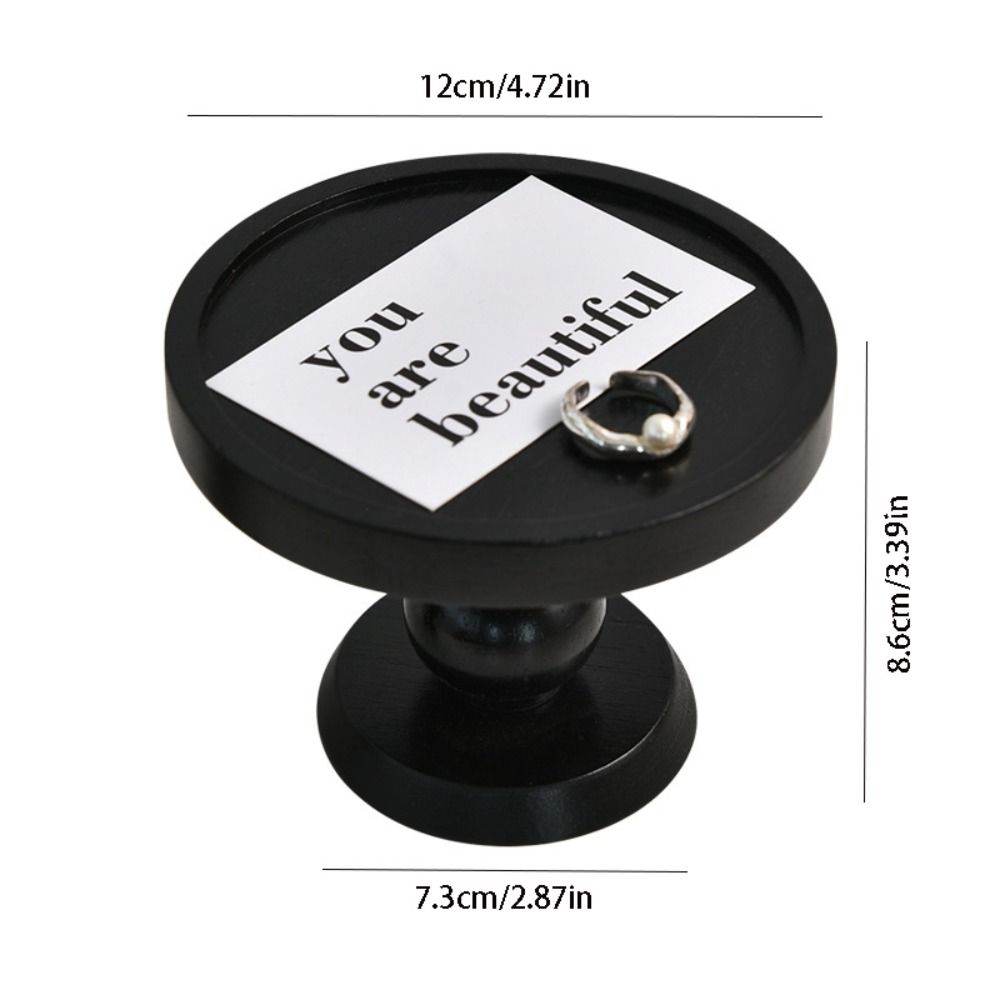 Retro High Legged Tray Wooden Aromatherapy Display Holder Jewelry Storage Rack  Afternoon Tea