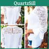 Elegant Chiffon Lace Blouse Loose Fit Pullover Long Sleeve T-shirt For Women