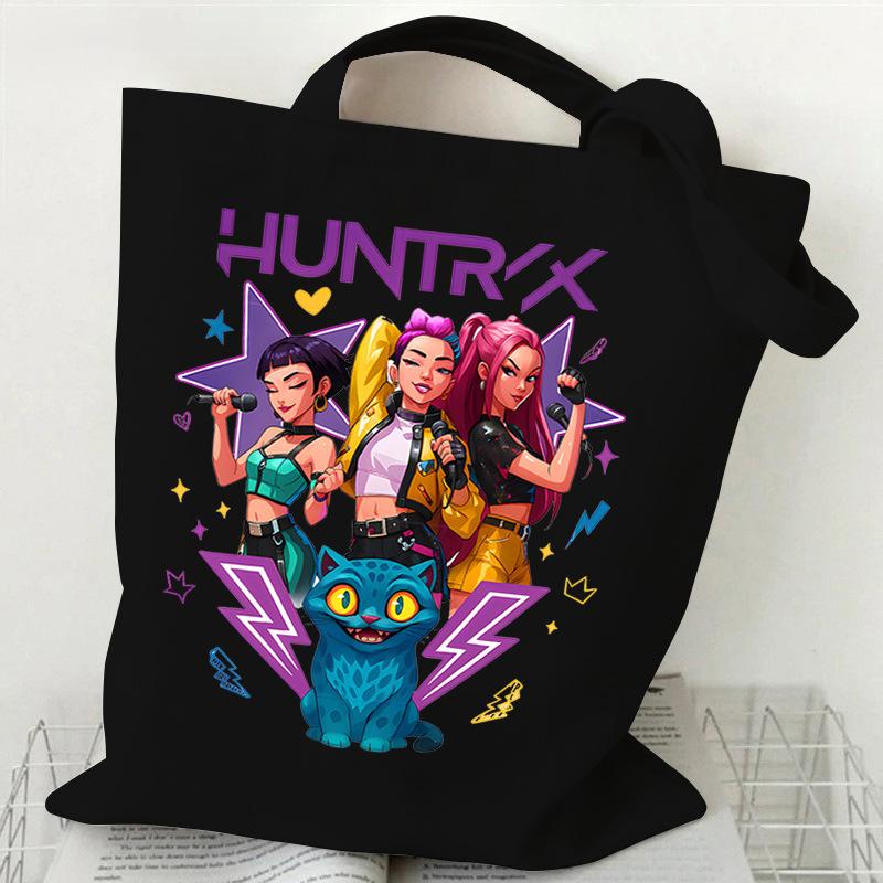 KPop Demon Hunters Student Everyday Versatile Shoulder Bag Fashion Demon Hunters Canvas Bag