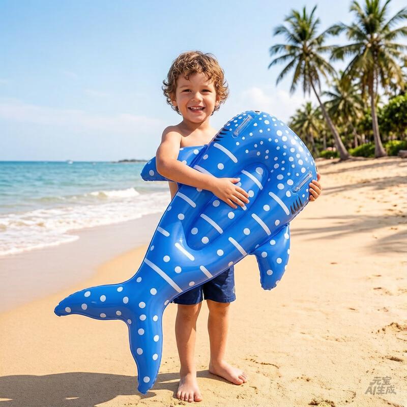 Giant Blue Whale Inflatable Pool Float