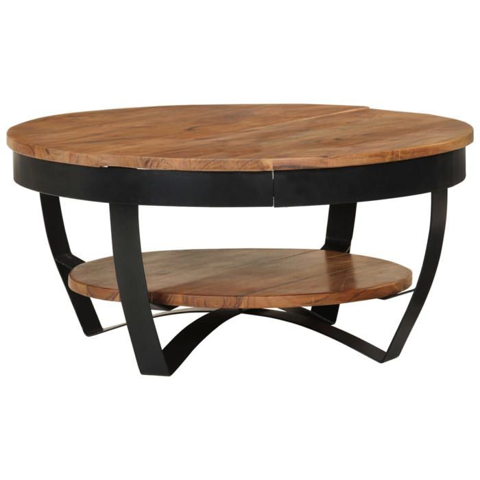 VidaXL Coffee Table Side Table End Table Living Room Table with a Shelf Living Room Home Interior 65x65x32 289616