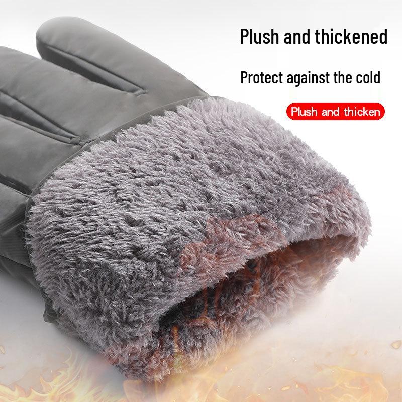 Gants d'hiver doublés coupe-vent pour homme pour le cyclisme et la moto