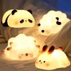 Süßes LED-Nachtlicht Panda Schaf Hase Silikon-Nachtlichter USB-wiederaufladbar Für Schlafzimmerdekoration Kindergeburtstagsgeschenk
