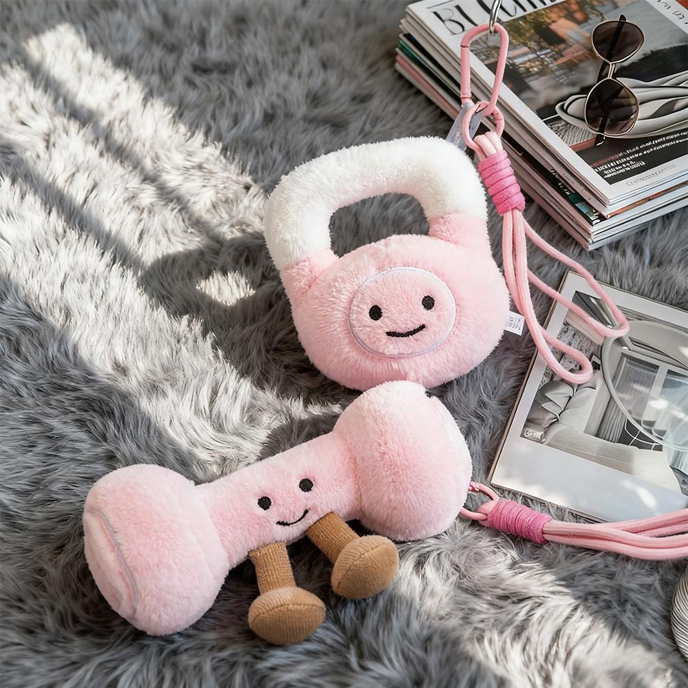 Činka Kettlebell Činka Kotouč Plyšový Plněný Sáček Klíčenka Hračka Roztomilá Měkká Panenka Kawaii Kluci Dívky Děti Dekorace Batohu Dárky