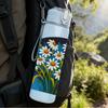 1PC Daisy Flower Window Frame Print 750ml Color Plastic Sports Water Bottle Leakproof Flip Straw Lid Suitable for Sports Office Home Use