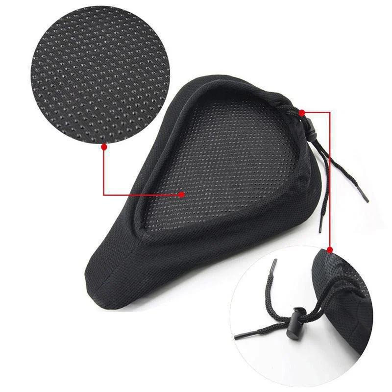 Bicycle Saddle 3D Bike Seat Cover Padded Wide Gel Soft Pad Exercise Bike Seat Cushion Wide Foam Mountain Bicycle Seat Cushion