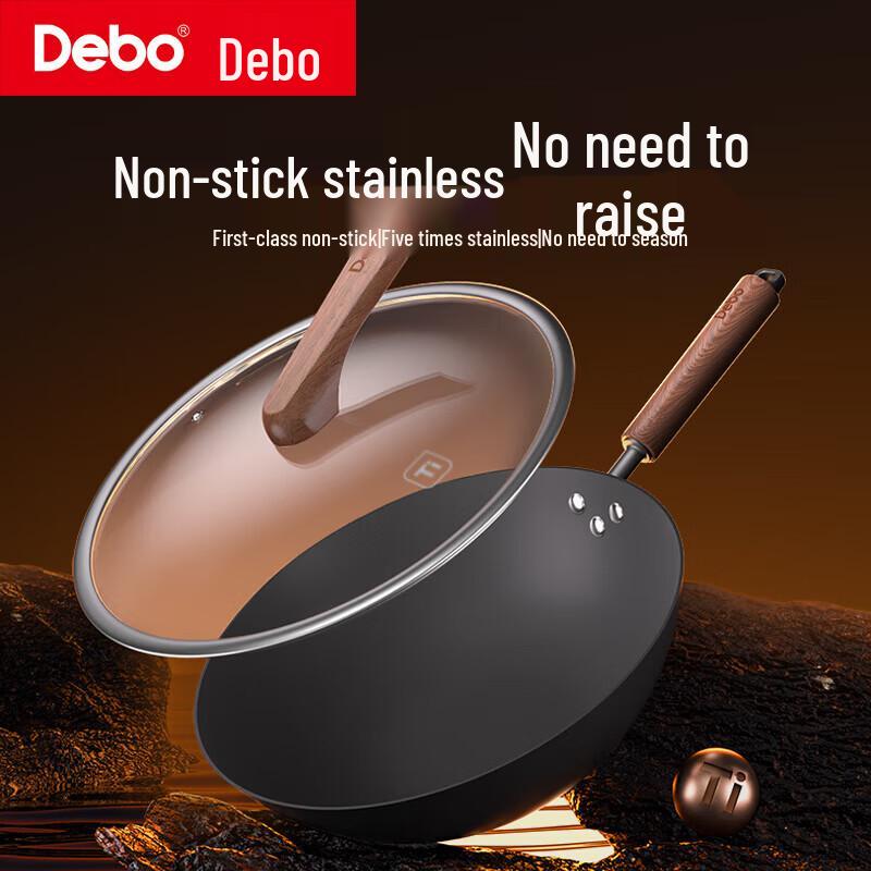 Debo Titanium Cast Iron Wok