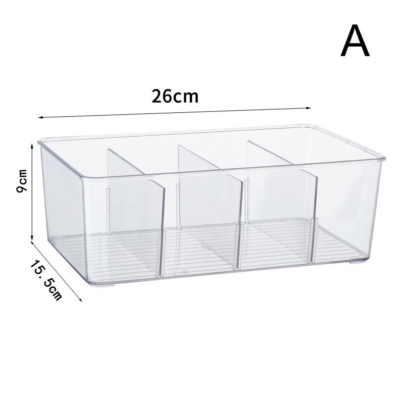 New Tea Bag Storage Box Office Multifunctional Storage Box With Lid Acrylic Organizer Coffee Bag Compartment Box A