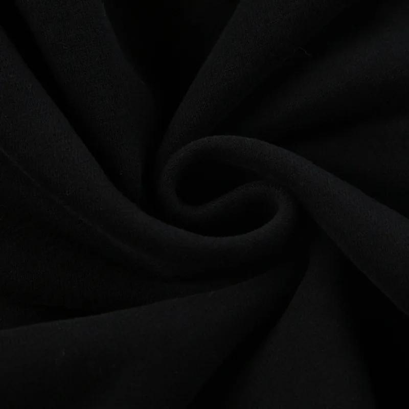 Jachetă Glugă Goth Guler de blană artificială întunecată Hanoare cu glugă cu fermoar Buzunare gotice Grunge Toamnă Negru Femei Streetwear Cardigane